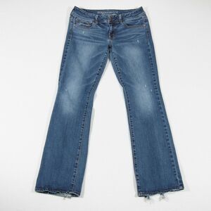 American Eagle Jeans Womens 8 - 30x32 Kick Boot Stretch Bootcut Med Wash *READ
